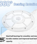 Four 8 Inch Acrylic Lazy Susan Turntables With Ball Bearing Rotation 360 Degree Spinning Trays Clear Organizer Bases 25Kg
