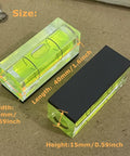 Magnetic Square Bubble Spirit Levels Set 3 Pack Mini Acrylic Level Tool For Precise Horizontal And Vertical Alignment, size 15x15x40mm