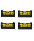 Four Pack Gunsmith Scope Leveling Bubble Tools With Magnetic Base For Optics Mounting And Rifle Alignment Acrylic Shell Clear Bubbles Measuring 1.5 By 0.6 By 0.6 Inch Each Compact For Easy Storage And Precise Rifle Scope Positioning