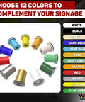 Color options for Acrylic Sign Mounting Hardware Hidden Clip In Sign Standoff Mounts UV Stable Plexiglass Wall Sign Holders