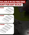 Acrylic Sign Mounting Hardware Hidden Clip In Sign Standoff Mounts UV Stable Plexiglass Wall Sign Holders 11.5mm Depth 100 Pack