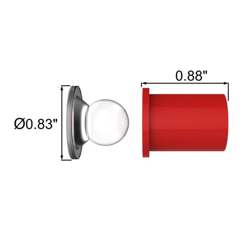 Hidden Acrylic Sign Standoff Mounts For Plexiglass Signs With Easy Install Clip In System No Drill Needed UV Stable 25mm Depth White 25 Pack
