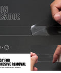 Heavy Duty Clear Double Sided Tape Half Inch Wide Ten Foot Roll Acrylic Mounting Adhesive For Sign Photo Poster Picture Mount Waterproof Weatherproof Removable Yet Rock Solid And Easy To Use shown in hand being unrolled