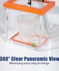 1.5 Gallon Acrylic Vacuum Chamber For Resin Degassing Kit with clear panoramic view showing silicone gasket and beaker inside