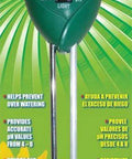 ActiveAir 3 Way pH Light and Moisture Meter in packaging for gardens, sturdy and easy, no battery, pH readings from 4 to 9 by Hydrofarm