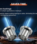 Two 2 Pack Five Eighths Inch To Twelve Millimeter Adapter Sleeve Bearing Reducer Bushing For Mini Bike Axle in a futuristic scene