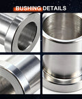 Close-up of 2 Pack Five Eighths Inch To Twelve Millimeter Adapter Sleeve Bearing Reducer Bushing For Mini Bike Axle showing galvanized iron details