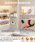 Kitchen wall with spice rack; image demonstrating Heavy Duty Double Sided Tape 1 Inch By 16 And A Half Feet use on smooth surfaces.