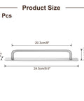2 Pack Adhesive Cabinet Handles 9.6 Inch No Drill Stick On Drawer Pulls Aluminum Alloy Silver Tone product size dimensions