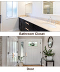 2 Pack Adhesive Cabinet Handles 9.6 Inch No Drill Stick On Drawer Pulls Aluminum Alloy Silver Tone installed on bathroom closet and door