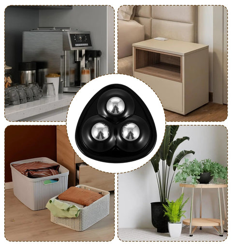 Adhesive Caster Wheels For Appliances, 360 Swivel Mini Rollers With Self Adhesive Tape, Quick Install And Non Destructive Fit