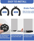 8 Pcs Self Adhesive Caster Wheels Stainless Steel 360 Degree Swivel Low Profile Rollers With Brake Pads installation guide.