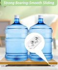 12 Pcs Self Adhesive Caster Wheels Stainless Steel 360 Degree Swivel Low Profile Rollers installed under water jugs