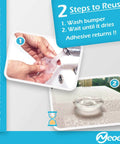 Washing reusable adhesive door stopper; part of Clear Eight Pack Door Stopper Wall Protector With Adhesive Gel Bumpers Easy Install No Drill Silent Shock Absorbent Shield For Door Handles Reusable Soft Rubber Round Door Stop 1.57 Inch Prevent Holes Scratches And Noise In Your Home