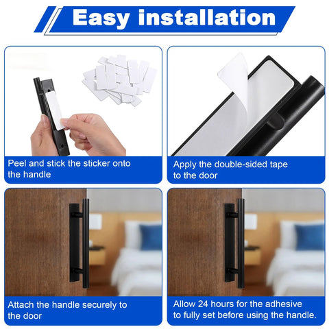 Step-by-step guide to installing Self Stick Push Pull Drawer Pulls Adhesive Handles For Cabinets And Doors Peel And Stick