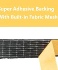 Close-up of Weather Stripping Seal Strip for Doors/Windows 18 Feet, Self-Adhesive Backing Seals with fabric mesh detail