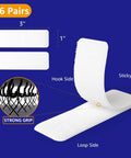 Heavy Duty Adhesive Hook And Loop Tape Strips 16 Sets 1 By 3 Inch Double Sided Fasteners With Strong Back Adhesive Residue Free Mount For Fabric School Office Dorm Home Use White