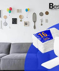 Heavy Duty Adhesive Hook And Loop Tape Strips 16 Sets 1 By 3 Inch Double Sided Fasteners With Strong Back Adhesive Residue Free