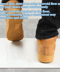 Image showing shoes stepping on Adhesive Floor Mat Set of 10 With 300 Sheets 17 x 13 Inch Sticky Mats To Trap Dust And Dirt.