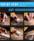 Step by step installation of Clear 10Ft Indoor Outdoor Adhesive Mounting Tape With Self Mating Reclosable Fasteners No Drilling Required Cut To Size 6X Stronger Than Traditional Hook And Loop Compatible With 3M SJ3550 SJ3560 Dual Lock Industrial Strength Alternative.
