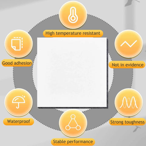 20 Pcs Adhesive Pads For Road Reflectors, 4 Inch Driveway Marker Tape, showing product features like waterproof and strong toughness.