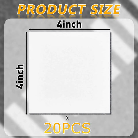 20 Pcs Adhesive Pads For Road Reflectors, 4 inch square size display, for street pavement and asphalt installation.