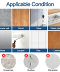 52 Pcs Double Sided Adhesive Pads And Strips Heavy Duty Mounting Tape For Walls Hanging Mirrors And Heavy Objects 2mm Thick applicable surfaces