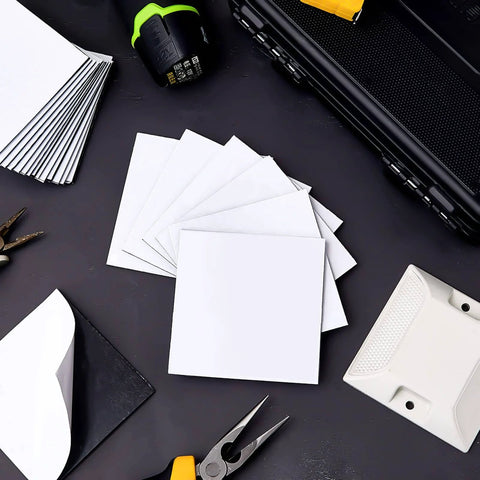 20 Pcs Adhesive Pads For Road Reflectors, 4 inch square pads for street pavement and asphalt with installation tools