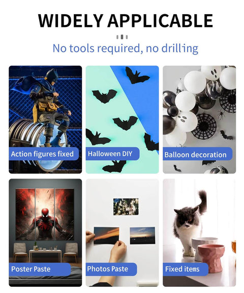 Clear Double Sided Adhesive Pads For Wall Mounting Ultra Strong Sticky Dots With No Residue Removable Heavy Duty Tape For Pictures Posters Decor And Maps No Mess Quick Hang 180 Pcs Each 1.38 x 0.6 Inch in use for various applications