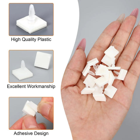 Hand holding Sticky PCB Spacers 100Pcs Adhesive Insulated Standoffs for PC Boards and Computer Motherboards 0.25 Inch Height