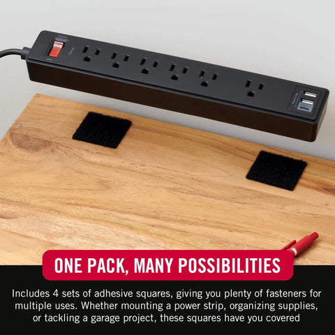 Heavy Duty Adhesive Squares for Wall Mounting and Crafts Built to Hold Up to 10 Pounds with Stick Like Crazy Industrial Strength