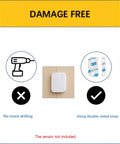 Adhesive Replacement Strips For Contact Sensor Second Gen Pre Cut Double Sided Tape 12 Pack For Easy Mounting Display