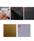 Close-up of various surface textures with 'X' marks for Heavy Duty Double Sided Tape For Car, Motorcycle, Home, Office And Outdoor Use compatibility.