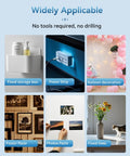 Image showing 30 Pack Clear Invisible Adhesive Tapes For Pop Socket Base 1.4 Inch Double Sided Tape Non Damaging And Residue Free Removal Crystal Clear Peel And Stick used for storage box, power strip, balloon decoration, posters, photos, and fixed items.