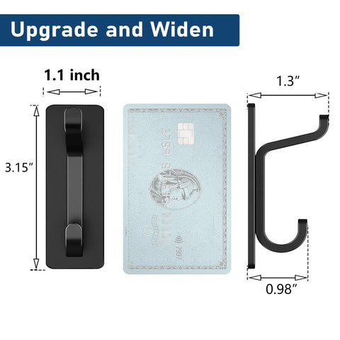 Adhesive Wall Hook 4 Pack Heavy Duty Holds Up To 13 Pounds With Double Hook Design Peel And Stick Mount No Drilling For Coats Towels