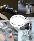 Pack Of 6 Adjustable 6 Inch Hose Clamps In 304 Stainless Steel With Worm Gear Mechanism Duct Clamps Covering 141mm To 165mm