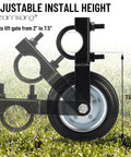 Heavy Duty 6 Inch Farm Gate Wheel Black Solid Rubber Wheel With Steel Core For Outdoor Gates Load Bearing High Durability