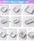 Diagram showing methods to combine parts of the Adjustable Pro Grade Mold Housing for Silicone Molds Making Not for Direct Resin Use DIY Mold Frame Kit