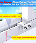 Two Pack Sliding Window Locks With Keyed Security For Up And Down And Horizontal Sliding Windows, adjustable lock with measurement guide