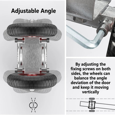 8 Inch Rolling Gate Wheels With Double U Bolts Heavy Duty Gate Rollers And Sliding Gate Carrier For Metal Tube Gates