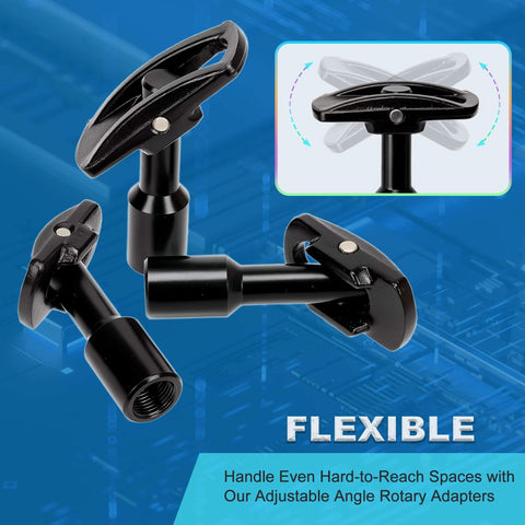 Adjustable angle rotary adapters for Rear Axle Bearing Remove Puller Tool Kit, Slide Hammer and Bearing Remover Set, close-up.