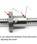 Ball Screw SFU1605 (Diameter 16mm Pitch 5mm) Length 250mm with Metal Ball Screw Nut and adjustment screws
