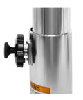 KMLai adjustable boat seat pedestal, stainless steel with side locking knob (side view)