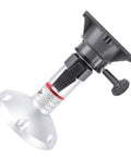 Focket boat seat pedestal, side view, base plate, 13-18 in adjustable height, 360° swivel, locking knob