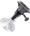 Eminchu aluminum boat seat pedestal, 13–18 in adjustable height, 360-degree rotation, mounting base (side view)