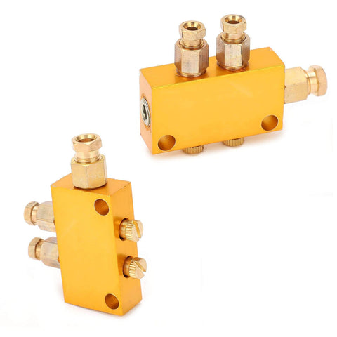 1 In 2 Out Adjustable Brass Oil Distributor for CNC Machining Centers and Production Lines TKType Pro Grade Lubrication System