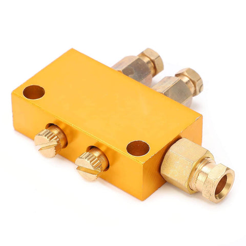 1 In 2 Out Adjustable Brass Oil Distributor For CNC Machining Centers And Production Lines TKType Pro Grade Lubrication System