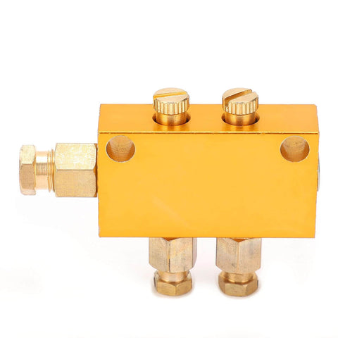 1 In 2 Out Adjustable Brass Oil Distributor For CNC Machining Centers And Production Lines TKType Pro Grade Lubrication System