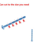 Adjustable screw for Blue White Porcelain Ceramic Cabinet Handles, can be cut to size as needed, showing scissors marks