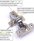 Soft Close Cabinet Hinges 20 Pack For One Half Inch Partial Overlay Cabinets 35mm Cup 100 Degree Opening Angle Stainless demonstration